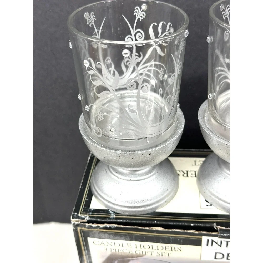 Candle Holders 3 La piece LIVE LAUGH LOVE Gift Set Interiors by Design 2013